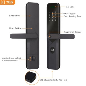 Cửa Gỗ Thông Minh ổ khóa tuya wifi thông minh kỹ thuật số khóa cửa mã RFID IC thẻ điện thoại thông minh App mở khóa sinh trắc học vân tay khóa thông minh - Product Image 5