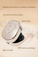 OTVENA 15g Fond de Teint Cushion Naturel Imperméable à Couvrance Forte et Lisse, Très Vendu