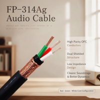 Câble d'alimentation HIFI AC YIVO XSSH Audio DIY OEM Hi-end FP-314AG noir en PVC 3 conducteurs OFC plaqué argent 13MM pour projecteur, voiture, applications électriques