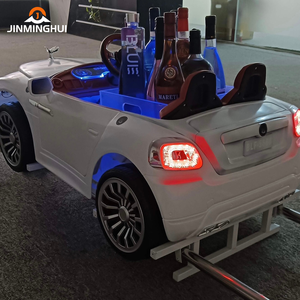 LiqVis Wiederaufladbarer Goldener Auto-förmiger LED-Leuchter Nachtclub-Leuchtständer aus Acryl für Wein-Cocktail-Werbung Displayständer - Product Image 2