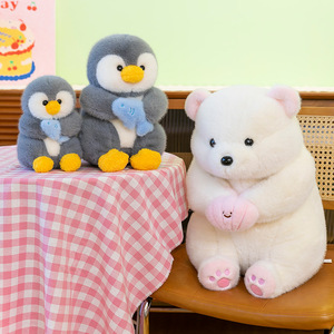 Lindo Oso Polar Peluche Pingüino Blanco Peluche Animal Juguetes Oso Polar Mar Animal Juguete Suave - Product Image 4
