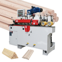 Machine à fabriquer des tiges rondes en bois pour manches de balai et de pelle, machine à fraiser les bâtons ronds en bois, équipement de menuiserie électrique