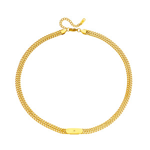 European American Hip Hop Titanium Steel Cuban Chain Necklace Gold Geometric Street Style Punk Fashion Gift - Product Image 5