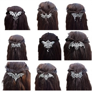 Horquilla Vintage Gótica de Brujería con Mariposa y Luna para Mujer, Accesorios de Pelo para Fiesta de Halloween, Joyería - Product Image 2