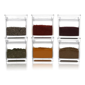 Clear Plastic <b>Canister</b> Organizer <b>Set</b> Spice <b>Canisters</b> <b>Sets</b> for the Kitchen Storage - Product Image 3