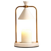 Lampe chauffe-bougie en métal avec minuterie et variateur d'intensité, à brancher, pour bougies parfumées en pot, idéale pour l'agréable ambiance de la maison et la décoration de la nouvelle maison/chambre.