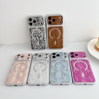 Vente en gros : Étui de téléphone ultra-fin en cuir PU pour 17 Air avec support magnétique électroplaqué et design antichoc