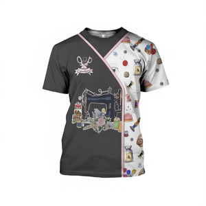 Maglietta da Cucito Personalizzata con Nome, T-Shirt Vintage per Sartoria, Regalo per Cucitrice, Artigiana, Appassionata di Moda - Product Image 2