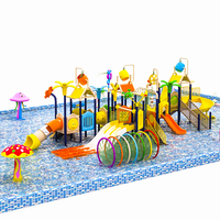 Toboggans de parc aquatique en fibre de verre intérieur et extérieur de taille personnalisable pour enfants, accessoires de centre commercial en plastique PVC