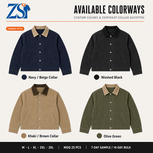 Chaqueta de Trabajo <span class=keywords><strong>para</strong></span> <span class=keywords><strong>Hombre</strong></span> Zesheng con Logotipo Personalizado, Cuello Alto, Largo Regular, Estilo Informal Elegante, Diseño de Parches en Mezclilla, Servicio OEM - Product Image 3