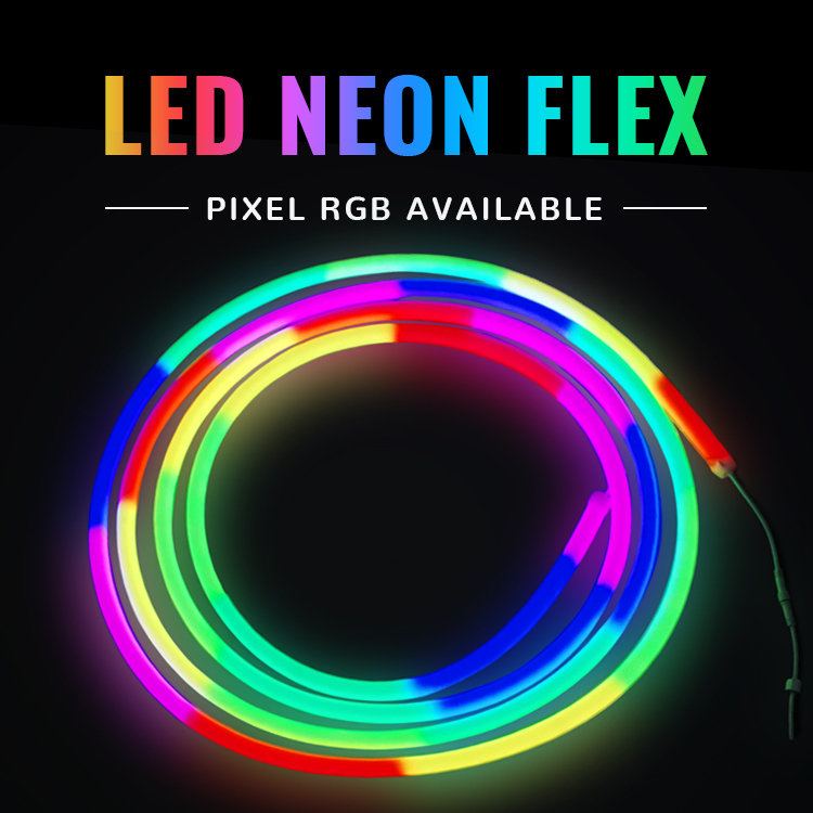 Top Sale 360Degree Pixel RGB DC12V D25 LED IP67 Silicone Addressable Neon Lights