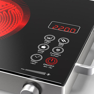Nouveaux appareils de cuisine ménage cristal noir grattage verre boutons tactiles électrique Hotpot cuisinière à Induction - Product Image 6