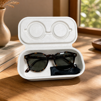 Étui à lunettes pour enfants en pulpe moulée écologique personnalisé, emballage en papier pressé humide biodégradable, boîte à lunettes en gros