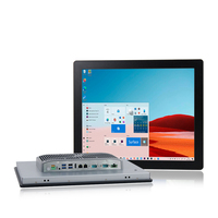 Tableta grande industrial J6412/X6425E de 19 pulgadas, computadora de escritorio todo en uno de baja potencia, Panel de pantalla táctil resistiva Sin ventilador, PC