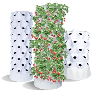 Smart big 48 Planting Sites Vertical Hydroponic Farming grow System Kits Pineapple Aeroponic Tower