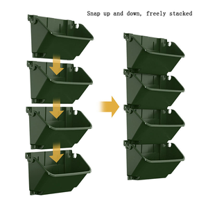 Naturix กระถางต้นไม้พลาสติกติดผนังสีเขียวแนวตั้งที่จดสิทธิบัตรแล้วพร้อมระบบชลประทาน - Product Image 3