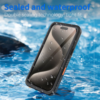 Coque de téléphone antichoc 360° tout-en-un compatible avec la charge sans fil pour iPhone 15 16 17 Pro Max avec cache-caméra coulissant