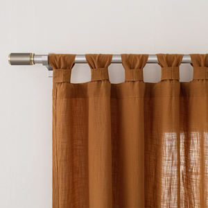 Rideaux en <span class=keywords><strong>mousseline</strong></span> de tulle transparent recyclables en pur coton personnalisés <span class=keywords><strong>pour</strong></span> la décoration du salon <span class=keywords><strong>Voilage</strong></span> Rideau - Product Image 2