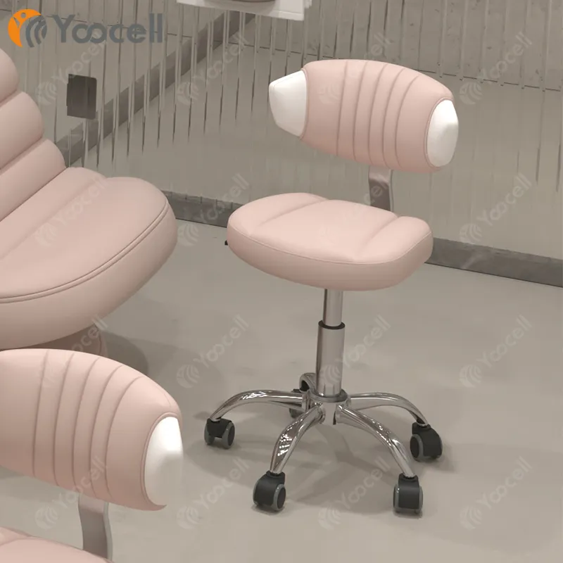 Yoocell เก้าอี้หนังทันตแพทย์สำหรับหมอ,ใหม่เก้าอี้หนังทำจากโฟมความหนาแน่นสูงเก้าอี้ทำเล็บ
