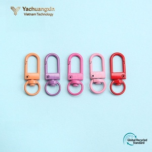 Colorful <b>Plastic</b> Carabiner Keychain Clips 10pcs Universal Use Pastel Tone <b>Hooks</b> - Product Image 5