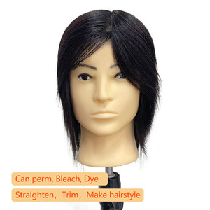 <strong>Hairdressing</strong> Practice Men's Head Mannequin <strong>for</strong> <strong>Teaching</strong> and Training Dyeing &amp; Perming Special Wig Model N24 35cm Head Size - Product Image 2