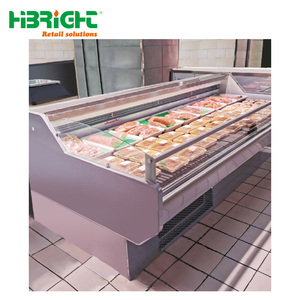 Supermarché Deli Case Réfrigérateurs Équipement <span class=keywords><strong>Vitrine</strong></span> <span class=keywords><strong>Vitrine</strong></span> <span class=keywords><strong>Boucherie</strong></span> Horizontal Ouvert Refroidisseur - Product Image 6