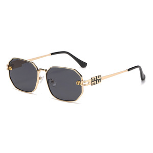 M Brand Polygonal <b>Sunglasses</b> Metal Frame UV400 Protection For Women Outings Cycling Driving - Product Image 5