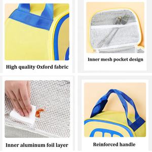 Sac isotherme personnalisé en tissu Oxford 300D imprimé dessin animé, sac à déjeuner en aluminium OEM pour enfants - Product Image 4