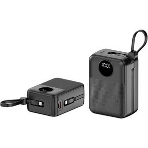 Batterie externe <span class=keywords><strong>30000mAh</strong></span> avec écran LED, charge rapide 22.5W et câbles intégrés, station de charge portable compacte pour smartphone - Product Image 3
