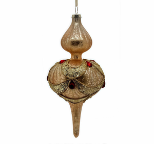 Collection <span class=keywords><strong>d</strong></span>'ornements artisanaux en or <span class=keywords><strong>champagne</strong></span> avec des finitions à plusieurs niveaux et des boules de Noël ornées de cristaux en forme <span class=keywords><strong>d</strong></span>'étoile pour l'arbre de Noël - Product Image 5