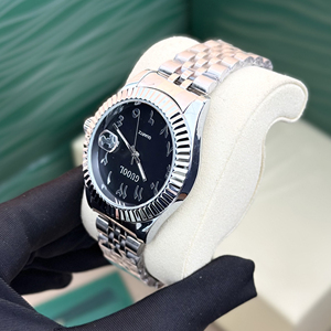Original Arabic Numbers Simple Alloy Case <b>Glass</b> Luxury Waterproof Men's <b>Watch</b> Stainless Steel Band Luminous Custom Logo OEM - Product Image 6