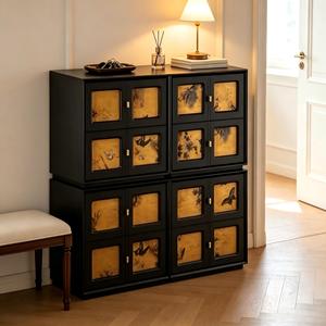 Comodino Moderno Impilabile in Legno Massello Ecologico e Durevole, Stile Credenza per Camera da Letto e Hotel - Product Image 2