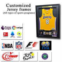 Basket-ball Football Rugby Boîte Affichage Football Jersey Cadre pour Maillots Uniformes En Bois Photo Hockey Football Jersey Cadre
