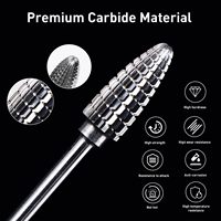 Kit de retrait rapide du vernis à ongles en gel Beautilux avec embouts en carbure de tungstène 3/32'' en acier inoxydable NDB-CONE-M pour manucure et pédicure
