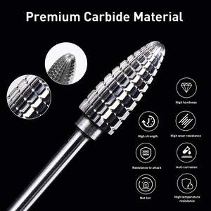 ชุดกำจัดยาทาเล็บเจลอย่างรวดเร็วสำหรับ Beautillux 3/32 ''คาร์ไบด์ปลายทังสเตน NDB-CONE-M สแตนเลสสำหรับทำเล็บมือและเล็บเท้า - Product Image 2