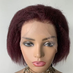 DX157 <span class=keywords><strong>cheveux</strong></span> humains crépus et droits clip ins afro wave femmes extensions de <span class=keywords><strong>cheveux</strong></span> pleine dentelle <span class=keywords><strong>meches</strong></span> tresse perruques pour femme noire - Product Image 3