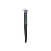 Pinceau de fond de teint angulaire en fibres synthétiques haute densité avec manche pratique pour la distribution de fond de teint liquide, de blush et de crayon à sourcils