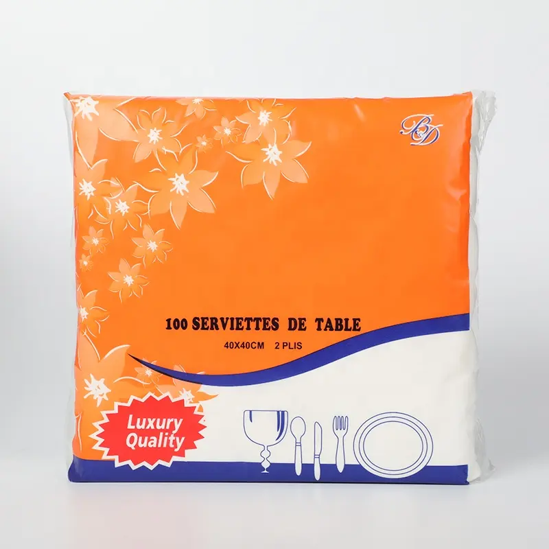 Heet Verkoop Mooie Kwaliteit 1/4 1/8 Vouw Tafel Tissue Houtpulp Airlaid Papieren Servet