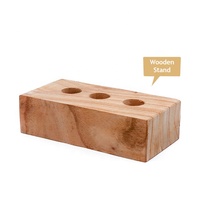 Support de table en bois Al-MOMIZ WS4P pour 4 porte-miswaks/bâtonnets, gravé au laser, prévention des tartres et des taches dentaires