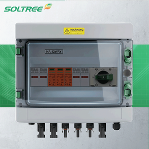 Boîtier de Combinaison Solaire Photovoltaïque IP65 2 Entrées 1 Sortie 1000V CC avec Interrupteur Isolateur 32A et Fusibles 15A pour Système Hors Réseau - Product Image 1
