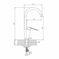 Robinet de cuisine en laiton chromé, nouveau design, mitigeur eau chaude et froide