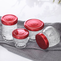 Nid d'oiseau frais pré-cuit en portions, en pots en verre sodocalcique ; Pouding de lait de poisson ; Modèle compatible vapeur et cuisson à l'eau bouillante