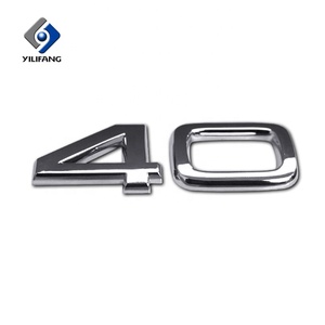 Abs emblèmes en plastique ABS autocollant de <span class=keywords><strong>carrosserie</strong></span> emblème de numéro d'insigne chrome emblèmes - Product Image 3