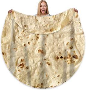 Couverture Bébé Personnalisée en Forme de Tortilla de Burrito, Douce en Flanelle, pour Tout-Petits Garçons et Filles, Cadeau d'<span class=keywords><strong>Hiver</strong></span>, Couverture Chaude à Envelopper - Product Image 1