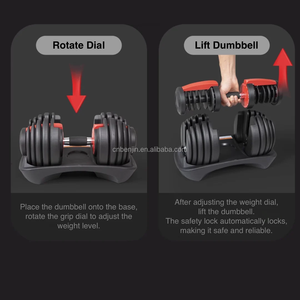 Barre de torsion pour <span class=keywords><strong>haltères</strong></span> de 24 kg, permettant de régler le poids <span class=keywords><strong>d</strong></span>'une seule main en une seconde - Product Image 2