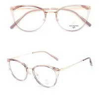 Vente directe du fabricant, lunettes ultra légères, vegan, dorées, tendance, motif uni, diamant, anti-lumière bleue, monture intégrale, œil de chat