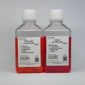 Milieu de <span class=keywords><strong>culture</strong></span> cellulaire ACE VITRO 500ml RPMI-1640 Réactifs de laboratoire L-Glutamine, Glucose, Rouge Phénolique pour cellules mammaires - Product Image 2