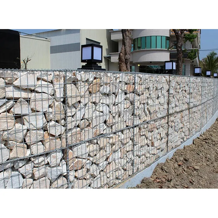 Stone cage welded galvanized iron wire mesh 2x1x1 Metal gabion fence decorative wall gabion basket box For Garden