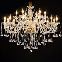 Lustre en cristal K9 classique moderne de luxe, luminaire suspendu en verre doré pour salon, chambre d'hôtel, lustres et suspensions