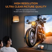 Kabel TV Ultra HD 2.1 8K 10K, versi bersertifikat, kabel HDMI ke HDMI 3 Meter 8K